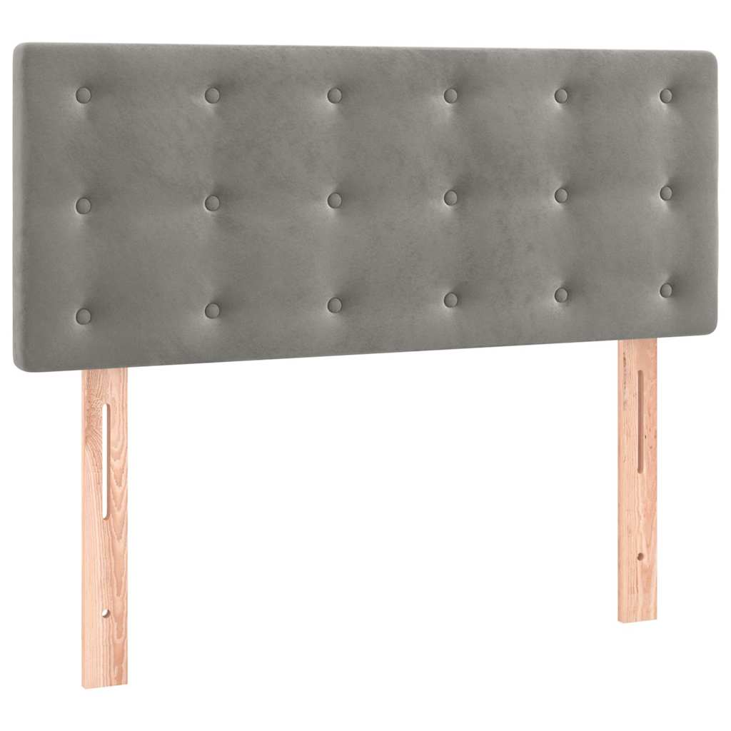 vidaXL Κεφαλάρι Κρεβατιού Ανοιχτό Γκρι 100x5x78/88 εκ. Βελούδινο