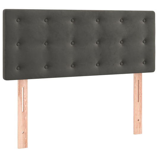 vidaXL Κεφαλάρι Κρεβατιού Σκούρο Γκρι 100x5x78/88 εκ. Βελούδινο