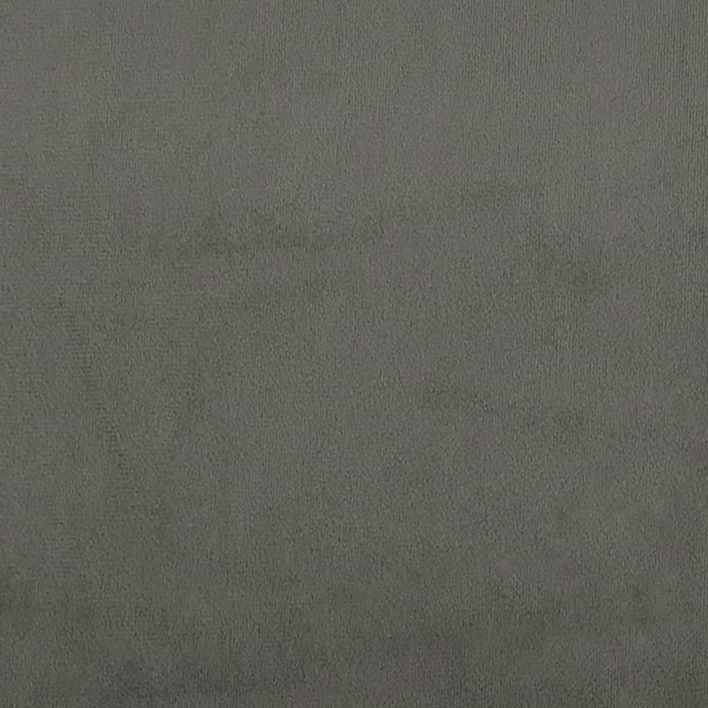 vidaXL Κεφαλάρι Κρεβατιού Σκούρο Γκρι 100x5x78/88 εκ. Βελούδινο