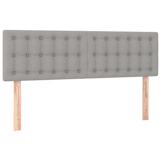 vidaXL Κεφαλάρια Κρεβατιού 2 τεμ. Αν. Γκρι 72x5x78/88 εκ. Υφασμάτινα