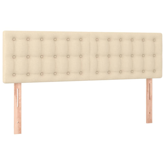 vidaXL Κεφαλάρια Κρεβατιού 2 τεμ. Κρεμ 72x5x78/88 εκ. Υφασμάτινα