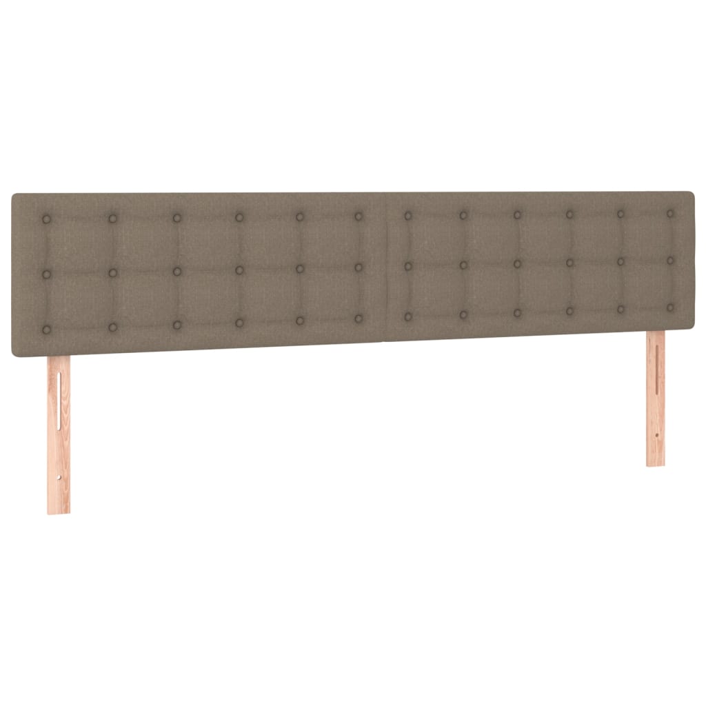 vidaXL Κεφαλάρια Κρεβατιού 2 τεμ. Taupe 80 x 5 x 78/88 εκ. Υφασμάτινο
