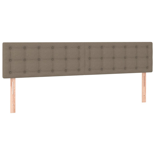 vidaXL Κεφαλάρια Κρεβατιού 2 τεμ. Taupe 80 x 5 x 78/88 εκ. Υφασμάτινο