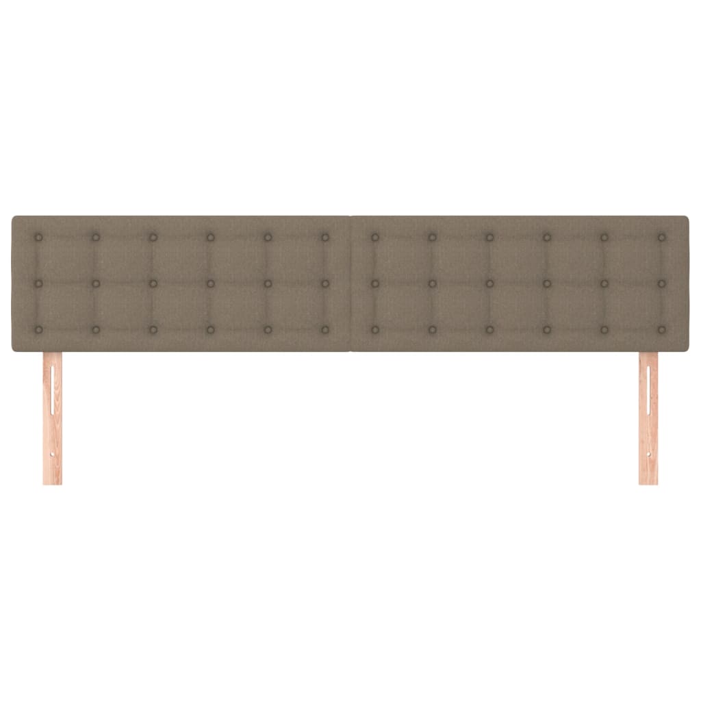 vidaXL Κεφαλάρια Κρεβατιού 2 τεμ. Taupe 80 x 5 x 78/88 εκ. Υφασμάτινο