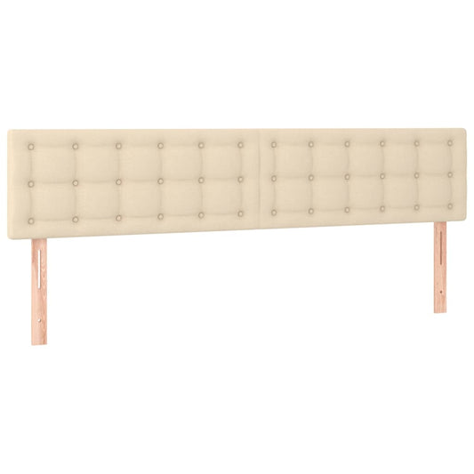 vidaXL Κεφαλάρια Κρεβατιού 2 τεμ. Κρεμ 90x5x78/88 εκ. Υφασμάτινο