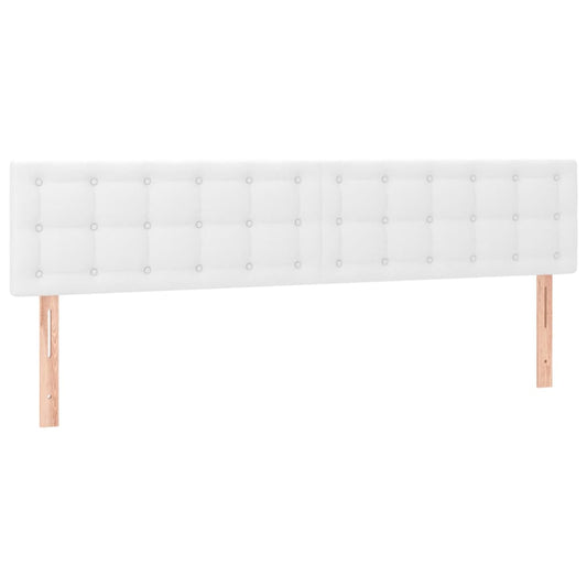 vidaXL Κεφαλάρια Κρεβατιού 2 τεμ. Λευκό 100x5x78/88 εκ.Συνθετικό Δέρμα