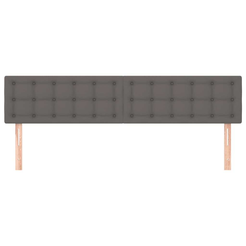 vidaXL Κεφαλάρια Κρεβατιού 2 τεμ. Γκρι 100x5x78/88 εκ.Συνθετικό Δέρμα