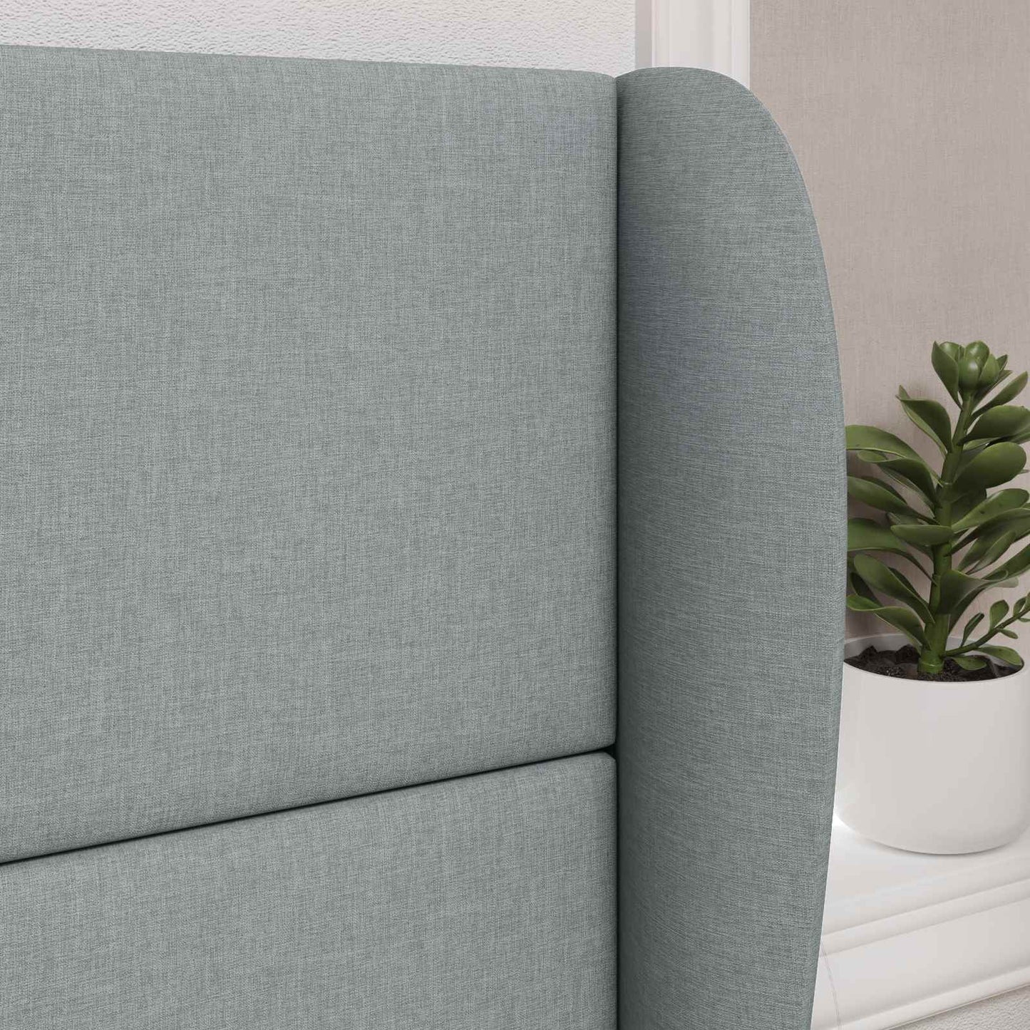 vidaXL Αυτί Κεφαλής Ανοιχτό γκρι 80 x 23 x 6 εκ. ύφασμα