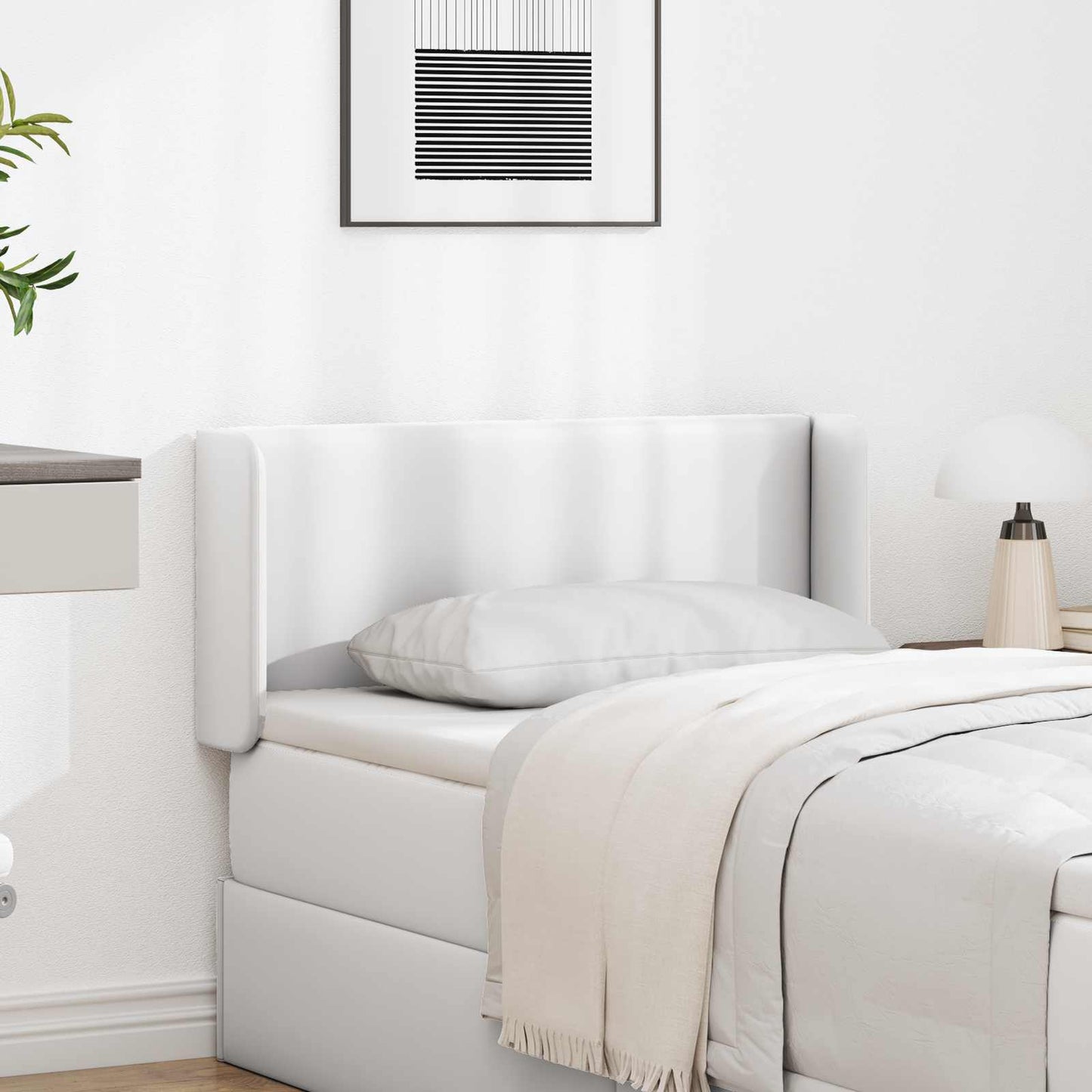 vidaXL Αυτί Κεφαλής Λευκό 40,5 x 40,5 x 4 εκ PVC