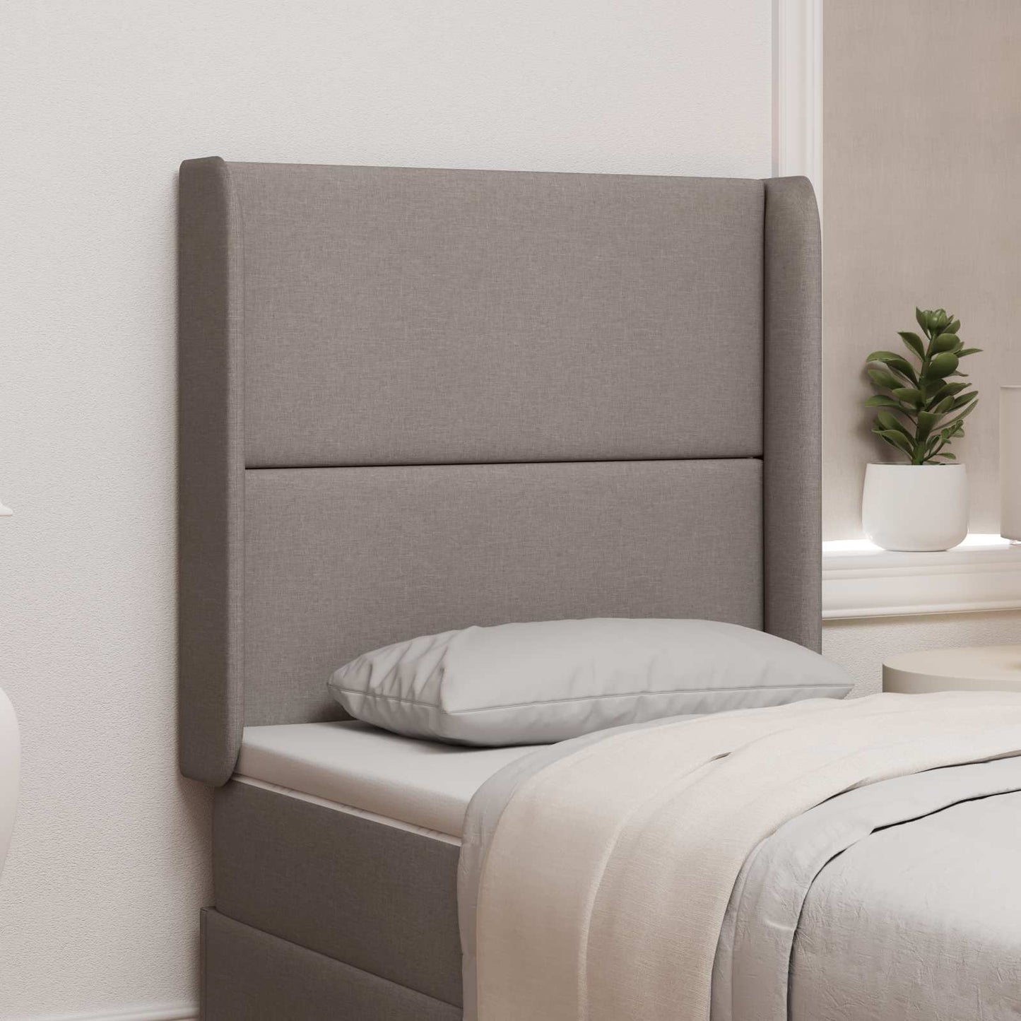 vidaXL Αυτί Κεφαλής Taupe 80 x 16 x 4 εκ. ύφασμα