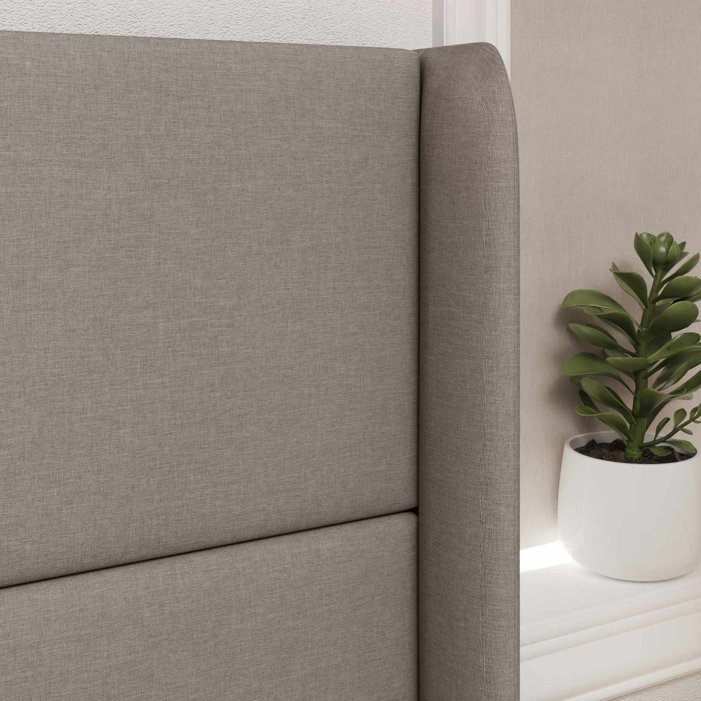 vidaXL Αυτί Κεφαλής Taupe 80 x 16 x 4 εκ. ύφασμα