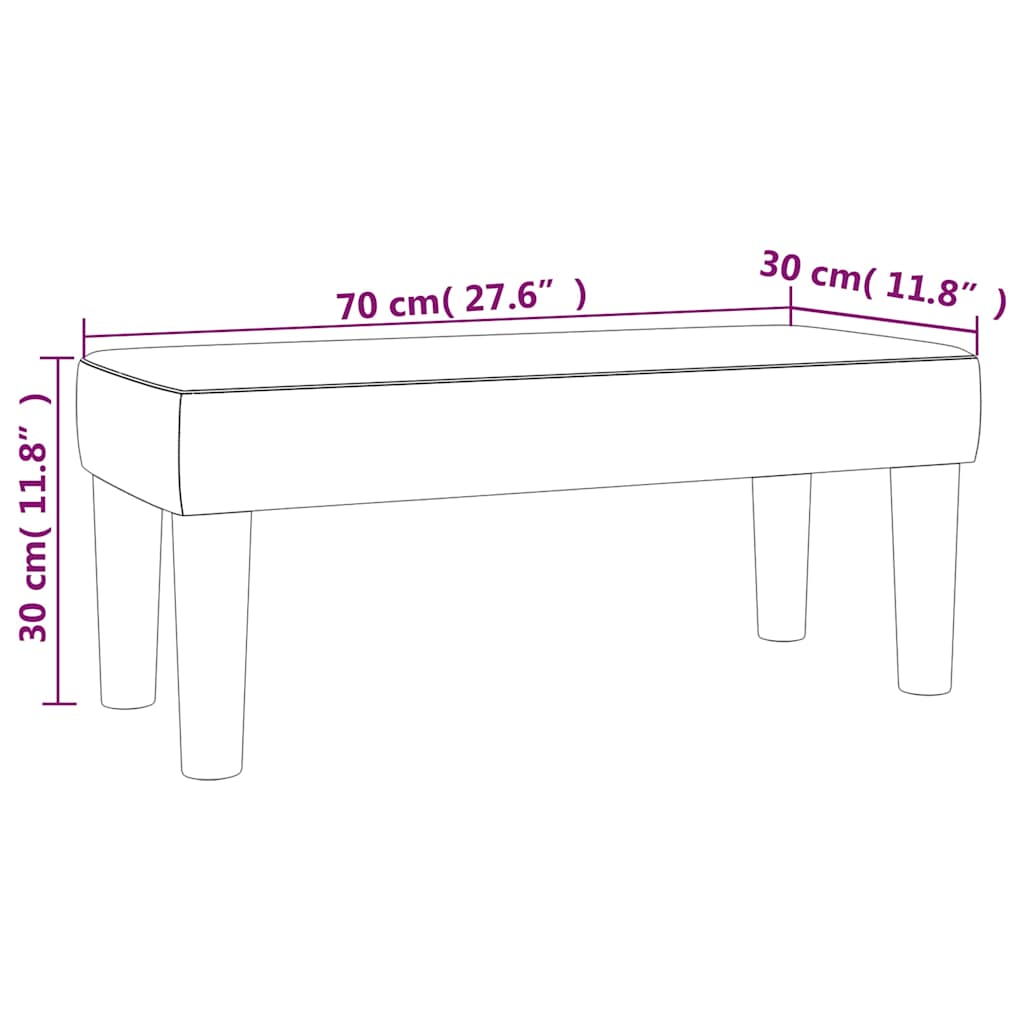 vidaXL Πάγκος Καπουτσίνο 70 x 30 x 30 εκ. από Συνθετικό Δέρμα