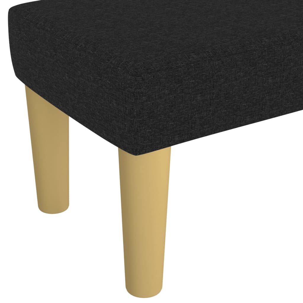 vidaXL Πάγκος Μαύρος 100x30x30 εκ. Υφασμάτινος