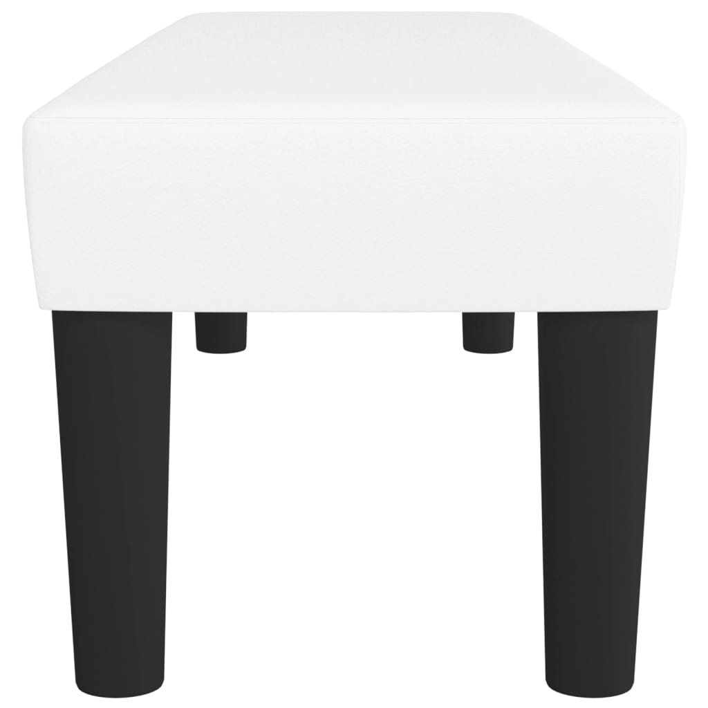 vidaXL Πάγκος Λευκός 100x30x30 εκ. από Συνθετικό Δέρμα