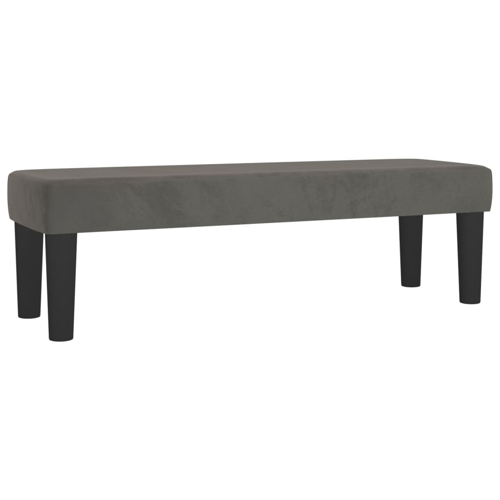 vidaXL Πάγκος Σκούρο Γκρι 100x30x30 εκ. Βελούδινος