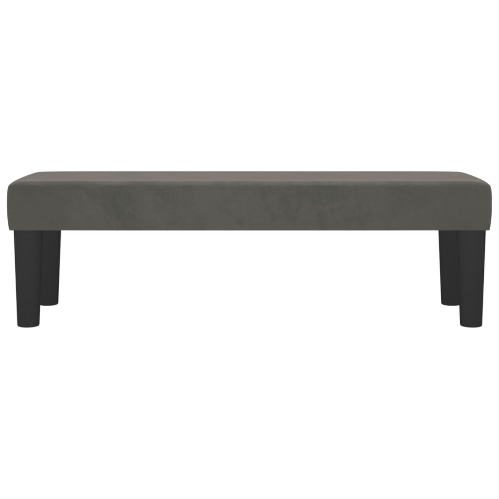 vidaXL Πάγκος Σκούρο Γκρι 100x30x30 εκ. Βελούδινος