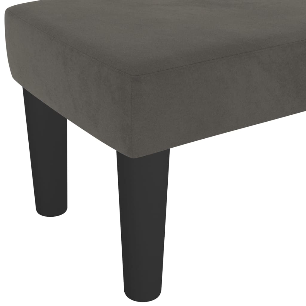 vidaXL Πάγκος Σκούρο Γκρι 100x30x30 εκ. Βελούδινος