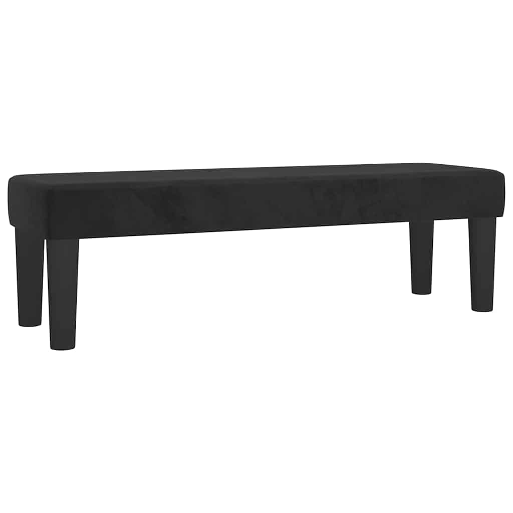 vidaXL Πάγκος Μαύρος 100x30x30 εκ. Βελούδινος
