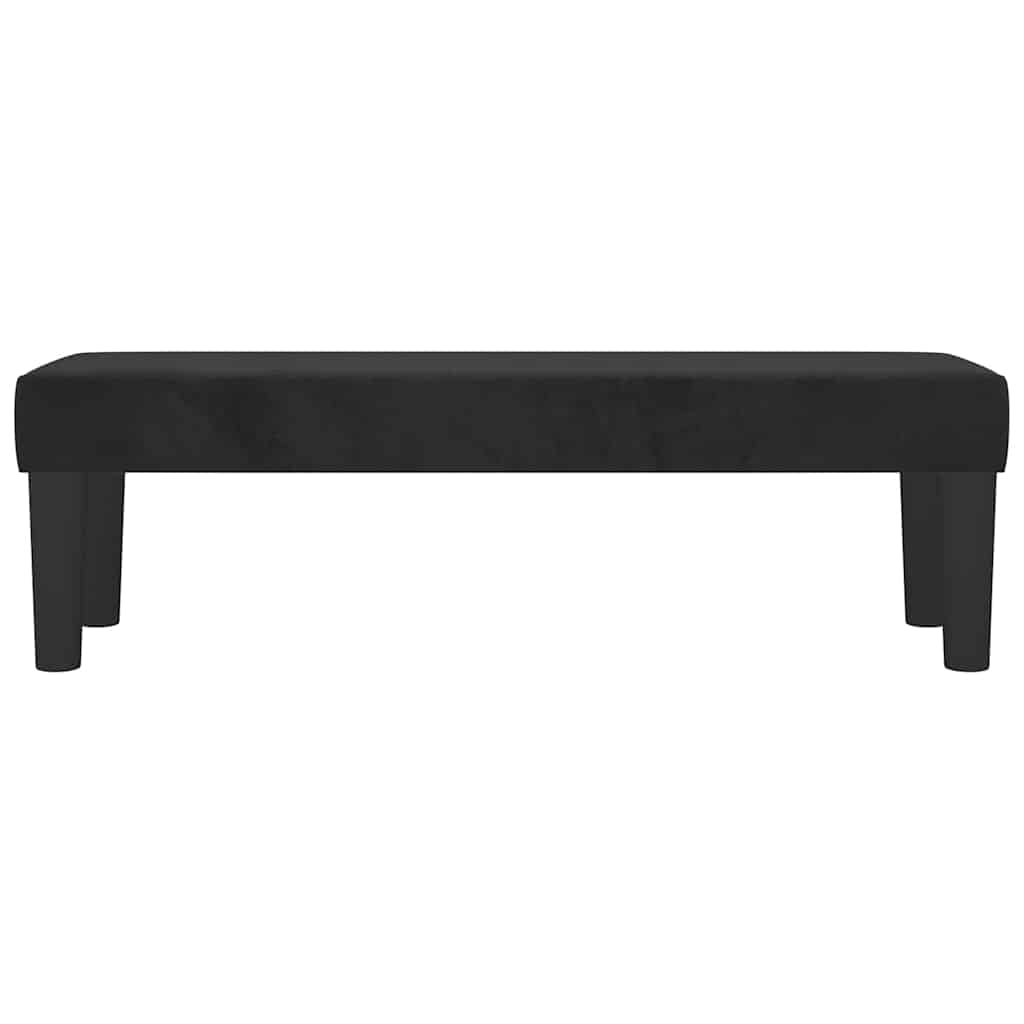 vidaXL Πάγκος Μαύρος 100x30x30 εκ. Βελούδινος