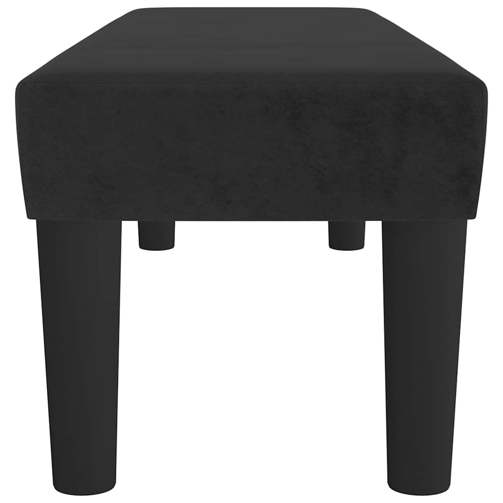 vidaXL Πάγκος Μαύρος 100x30x30 εκ. Βελούδινος