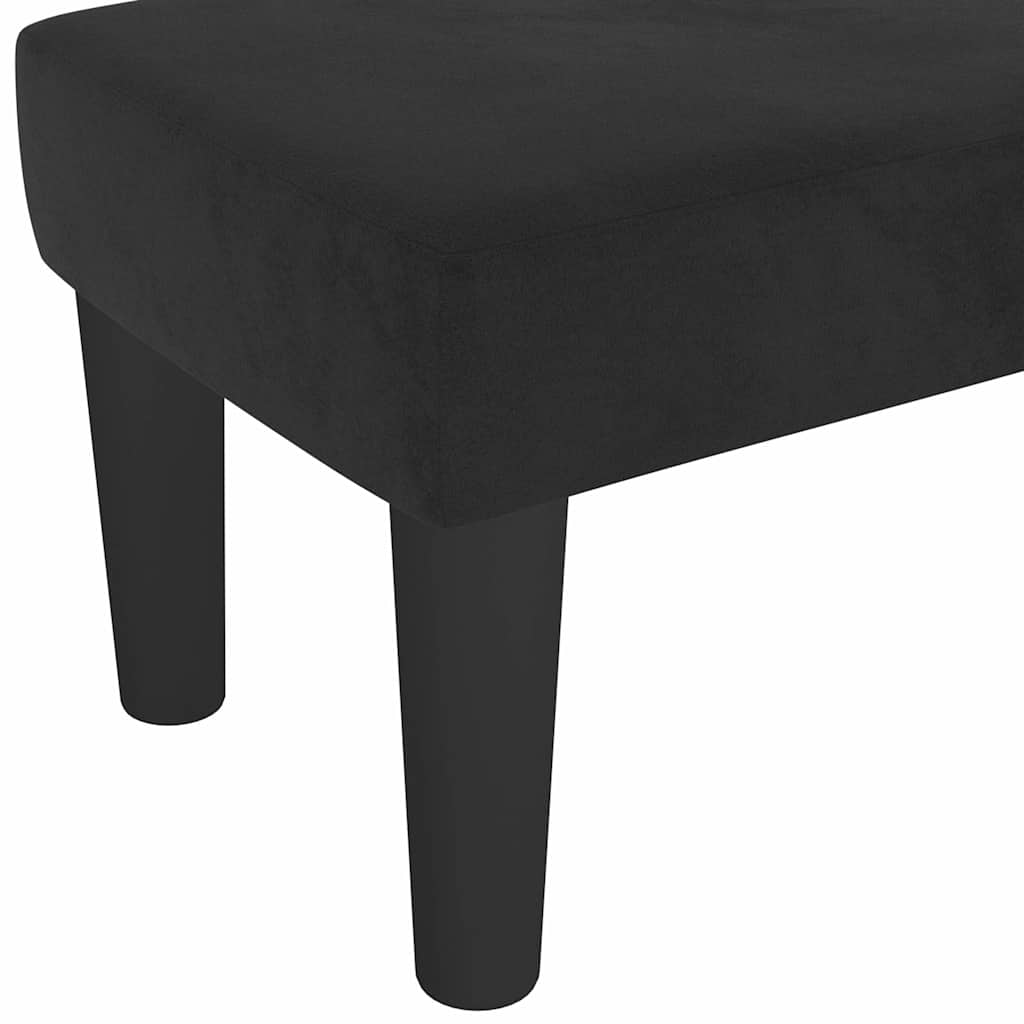 vidaXL Πάγκος Μαύρος 100x30x30 εκ. Βελούδινος