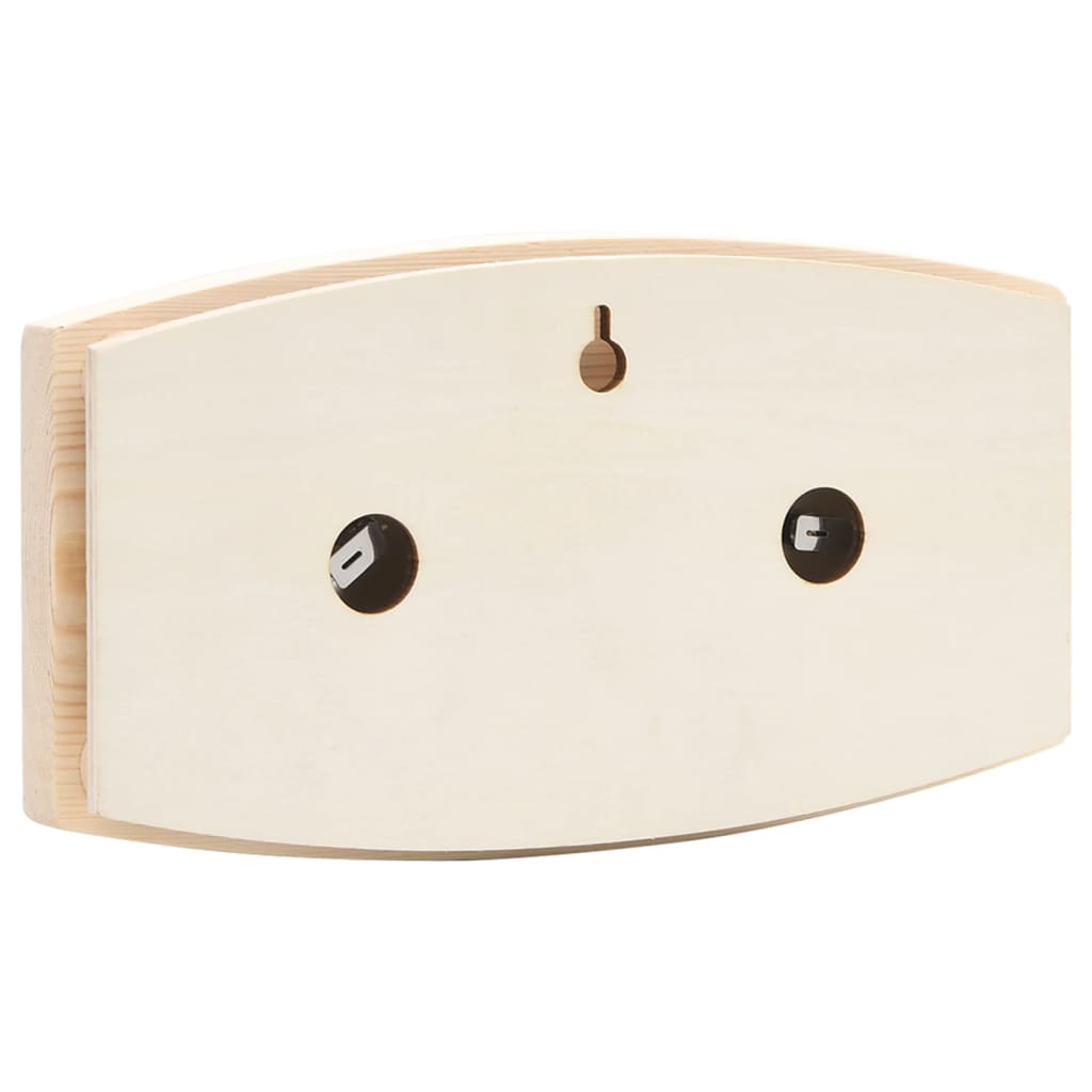 vidaXL Σετ 2 σε 1 Υγροθερμογράφος & Κλεψύδρα Σάουνας Μασίφ Ξύλο Πεύκου