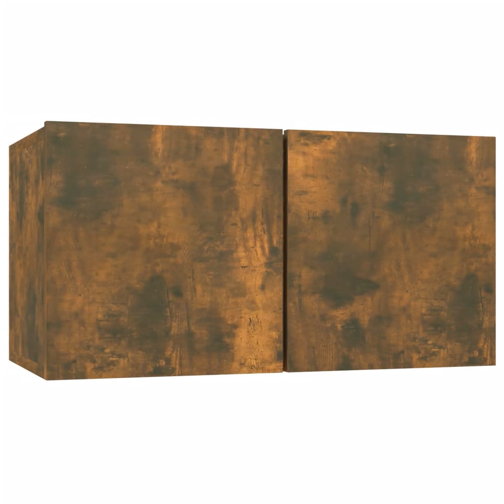 vidaXL Σετ Επίπλων Τηλεόρασης 7 Τεμαχίων Καπνιστή δρυς Επεξ. Ξύλο