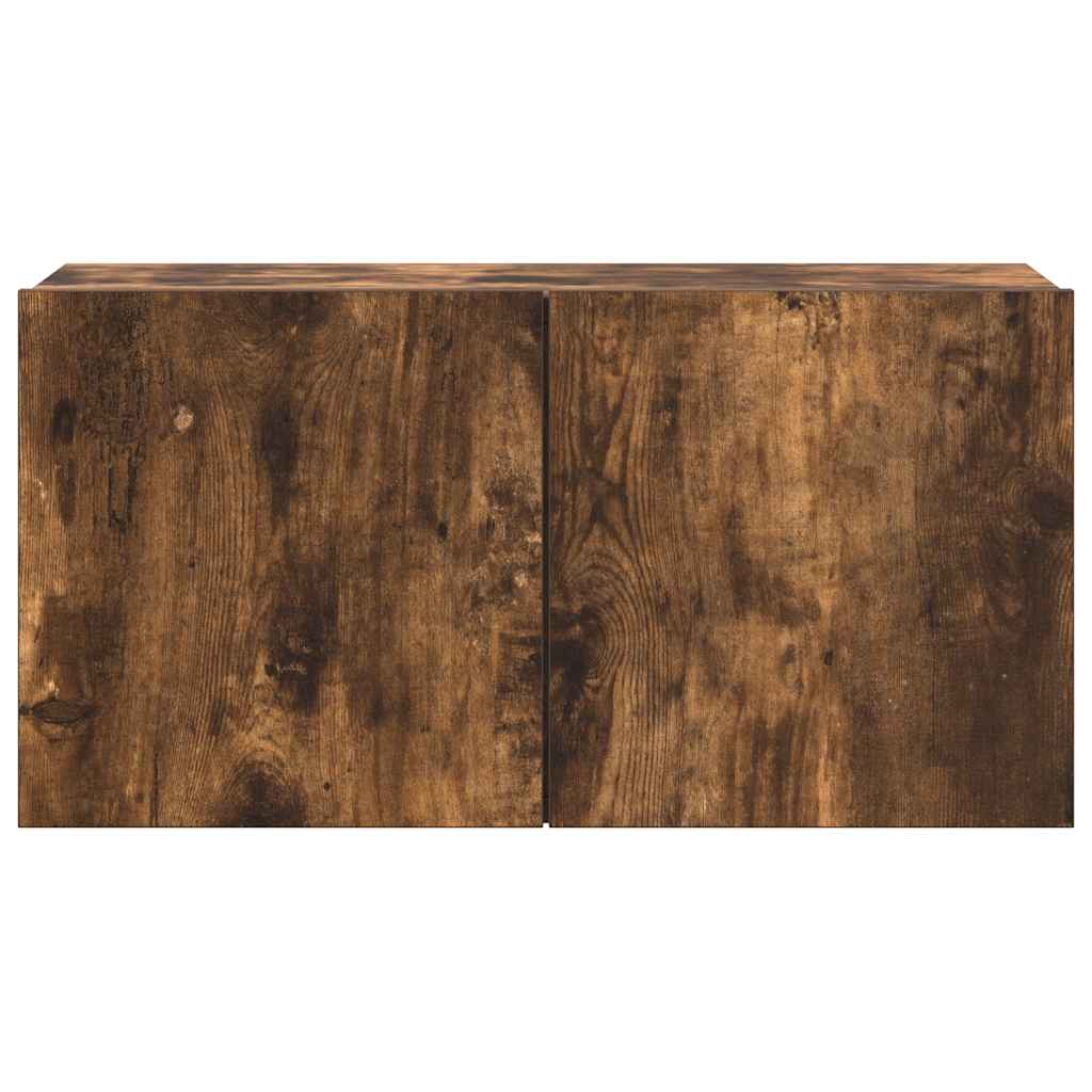 vidaXL Σετ Επίπλων Τηλεόρασης 4 Τεμαχίων Καπνιστή δρυς Επεξ. Ξύλο