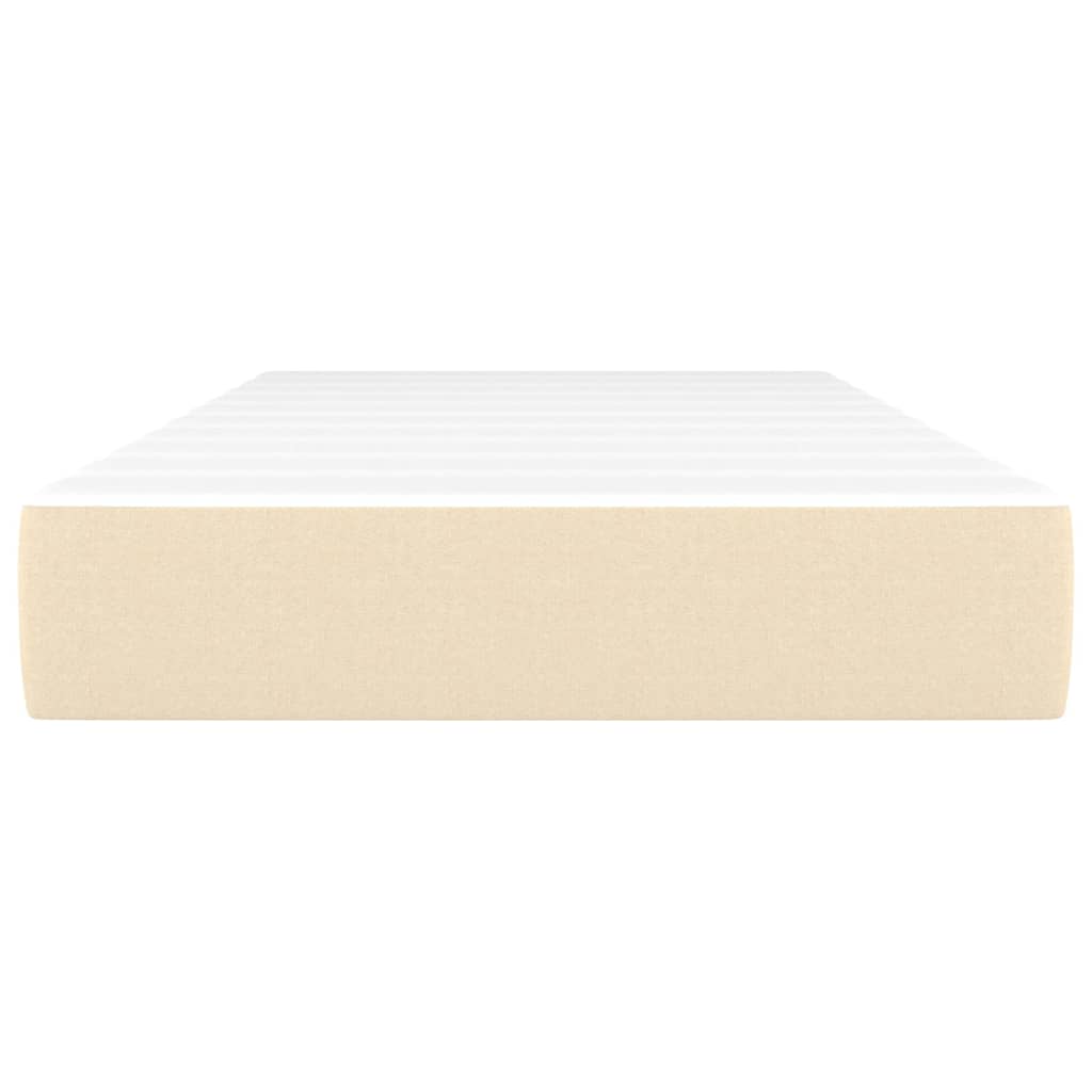 vidaXL Στρώμα με Pocket Springs Κρεμ 80 x 200 x 20 εκ. Υφασμάτινο