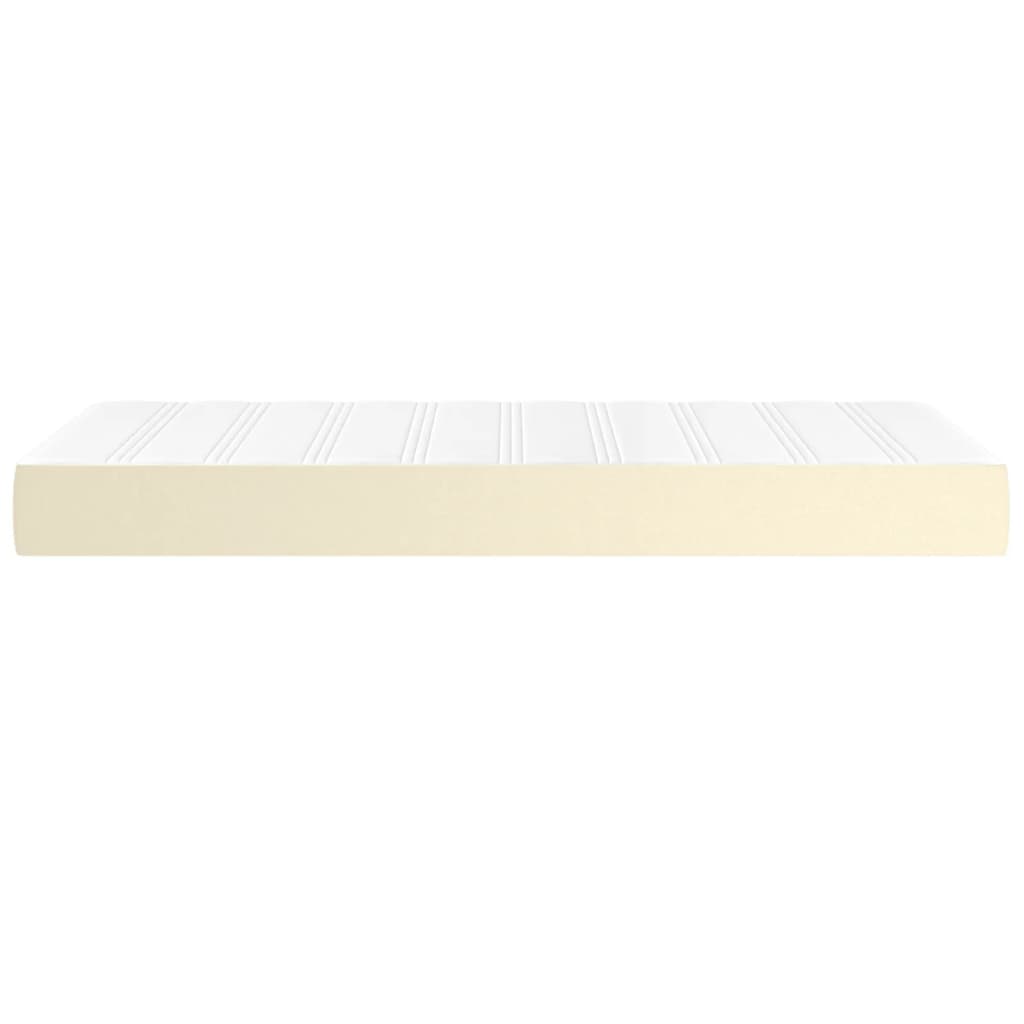 vidaXL Στρώμα με Pocket Springs Μεσαίας Σκληρότητας Κρεμ 90x190x20 εκ. Συνθετικό Δέρμα