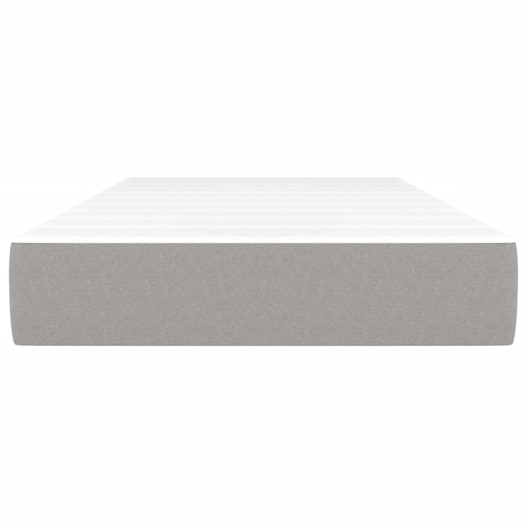 vidaXL Στρώμα με Pocket Springs Ανοιχτό Γκρι 90x200x20 εκ. Υφασμάτινο