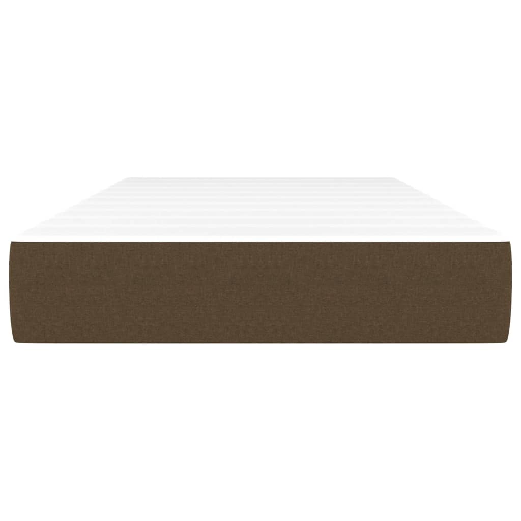 vidaXL Στρώμα με Pocket Springs Σκούρο Καφέ 90x200x20 εκ. Υφασμάτινο