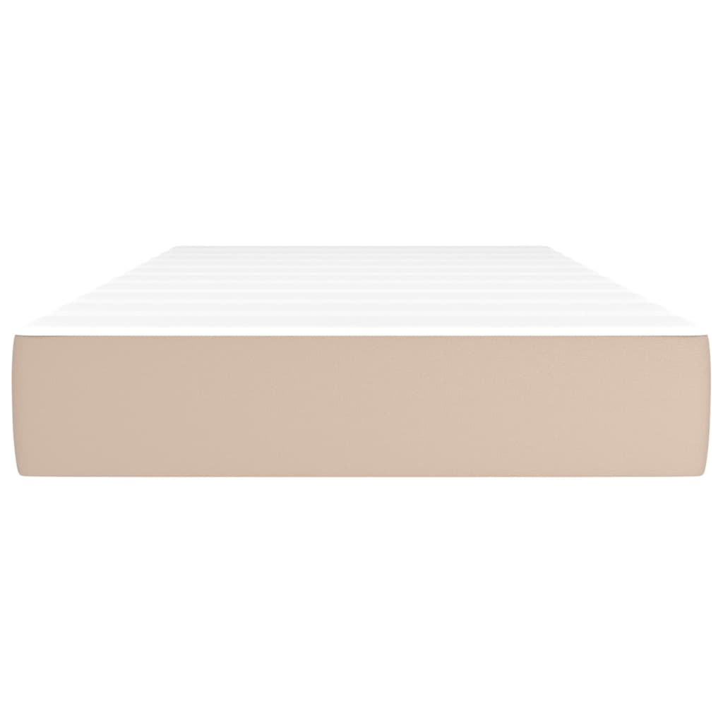 vidaXL Στρώμα με Pocket Springs Καπουτσίνο 90x200x20 εκ. Συνθετ. Δέρμα