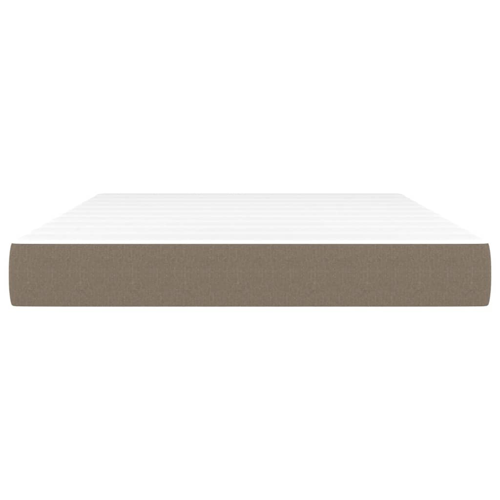vidaXL Στρώμα με Pocket Springs Taupe 140 x 190 x 20 εκ. Υφασμάτινο
