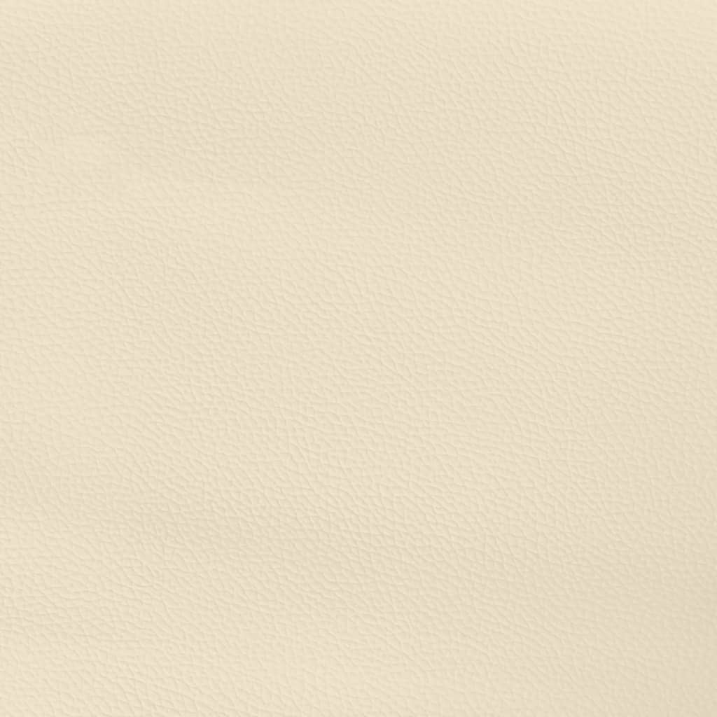 vidaXL Στρώμα με Pocket Springs Μεσαίας Σκληρότητας Κρεμ 140x190x20 εκ. Συνθετικό Δέρμα