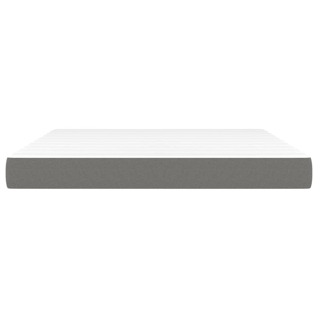 vidaXL Στρώμα με Pocket Springs Σκούρο Γκρι 160x200x20 εκ. Υφασμάτινο