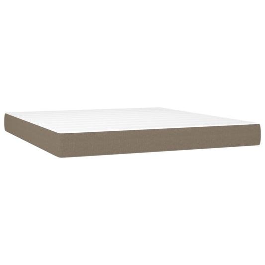 vidaXL Στρώμα με Pocket Springs Taupe 180x200x20 εκ. Υφασμάτινο
