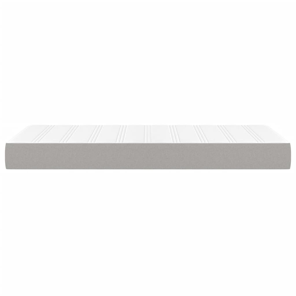 vidaXL Στρώμα με Pocket Springs Μεσαίας Σκληρότητας Αν. Γκρι 100x203x20εκ. Ύφασμα Twin XL