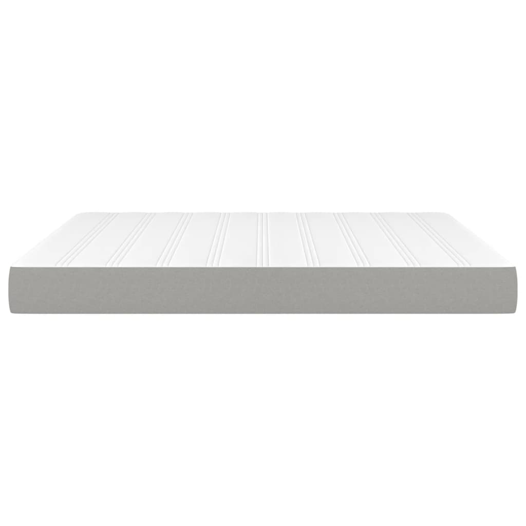 vidaXL Στρώμα με Pocket Springs Μεσαίας Σκληρότητας Αν. Γκρι 152x203x20εκ. Ύφασμα Queen