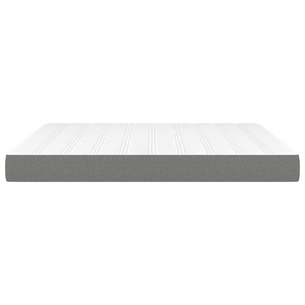 vidaXL Στρώμα με Pocket Springs Μεσαίας Σκληρότητας Σκ. Γκρι 152x203x20εκ. Ύφασμα Queen