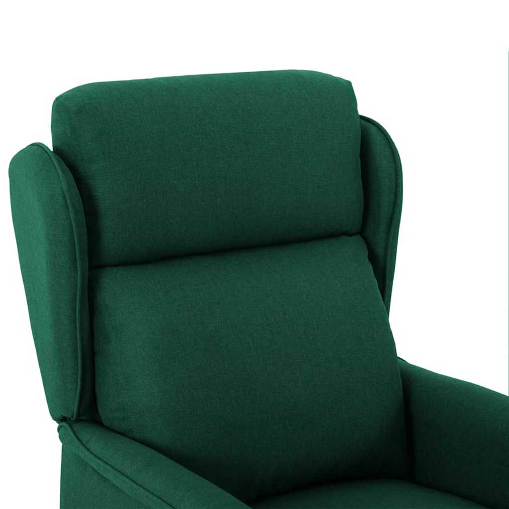 vidaXL Καρέκλα μασάζ Σκούρο Πράσινο 93.5 x 67.5 x 101.5 εκ. ύφασμα