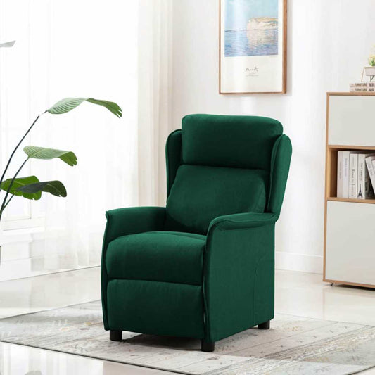 vidaXL Καρέκλα μασάζ Σκούρο Πράσινο 93.5 x 67.5 x 101.5 εκ. ύφασμα