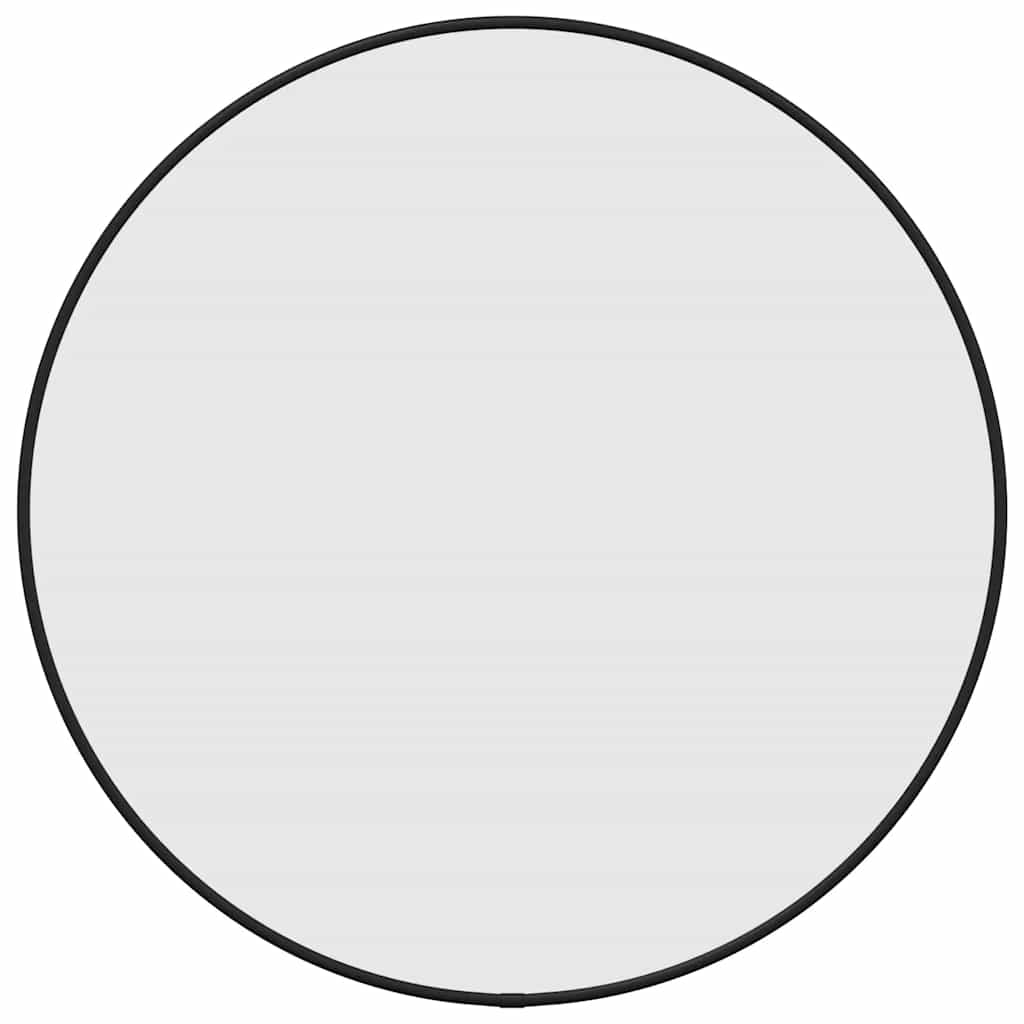 vidaXL Καθρέφτης Τοίχου Στρογγυλός Μαύρος Ø 50 εκ.