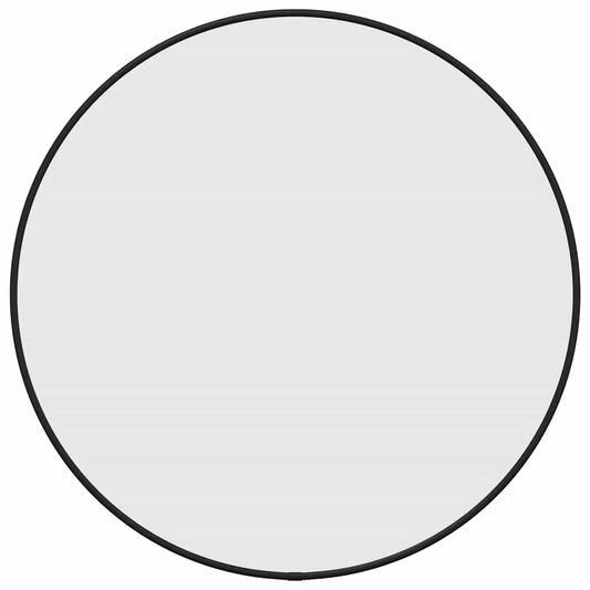 vidaXL Καθρέφτης Τοίχου Στρογγυλός Μαύρος Ø 50 εκ.
