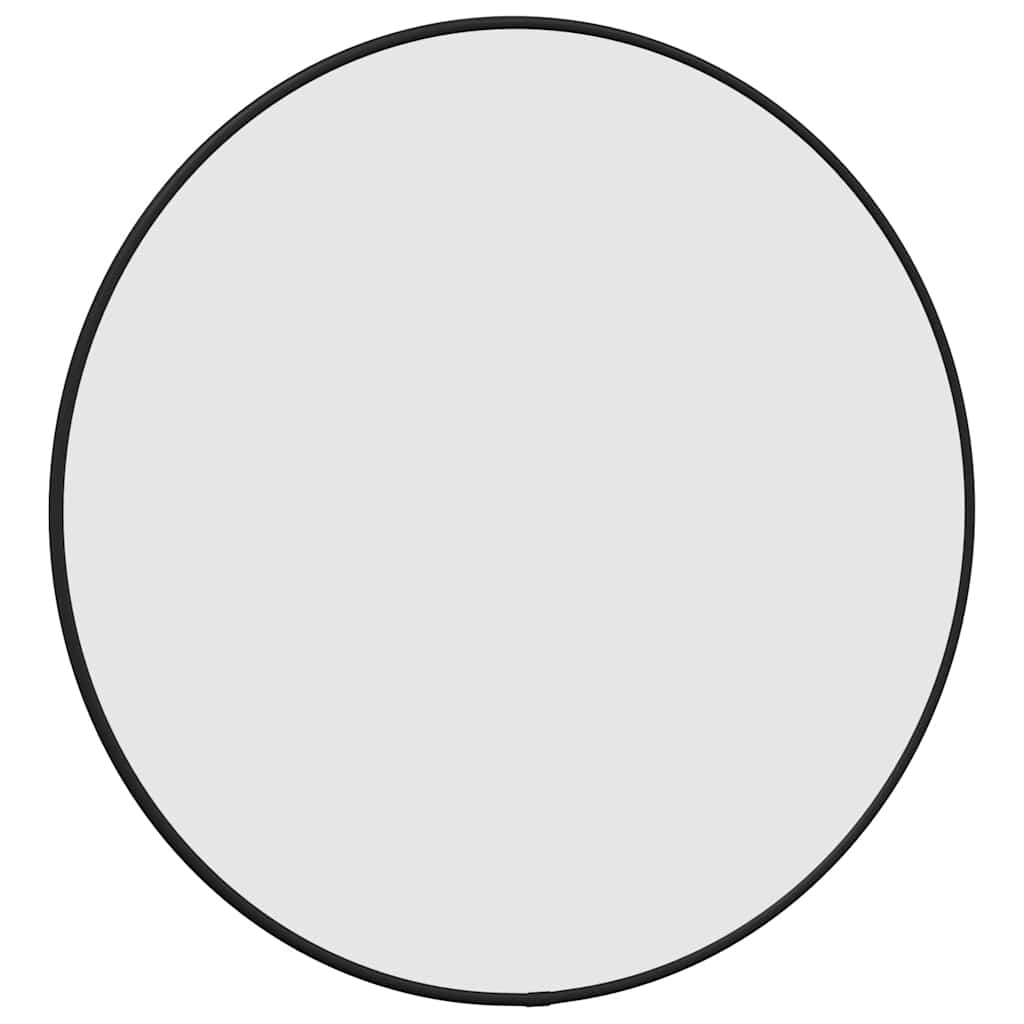 vidaXL Καθρέφτης Τοίχου Στρογγυλός Μαύρος Ø 50 εκ.