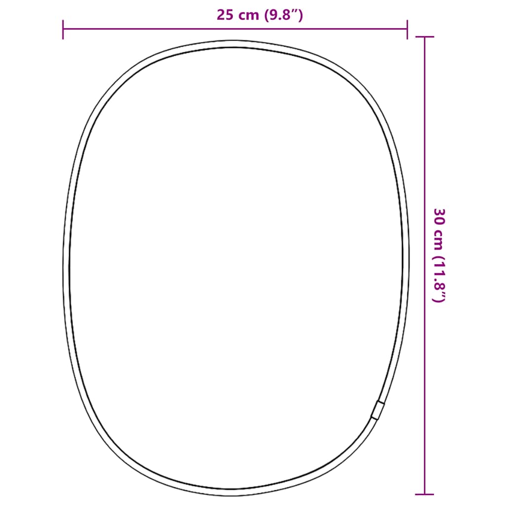 vidaXL Καθρέφτης Τοίχου Χρυσός 30x25 εκ.