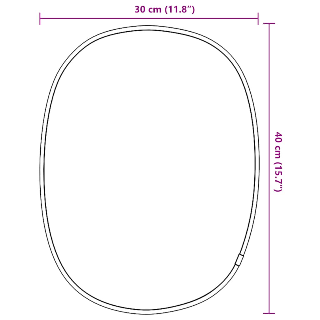 vidaXL Καθρέφτης Τοίχου Χρυσός 40x30 εκ.