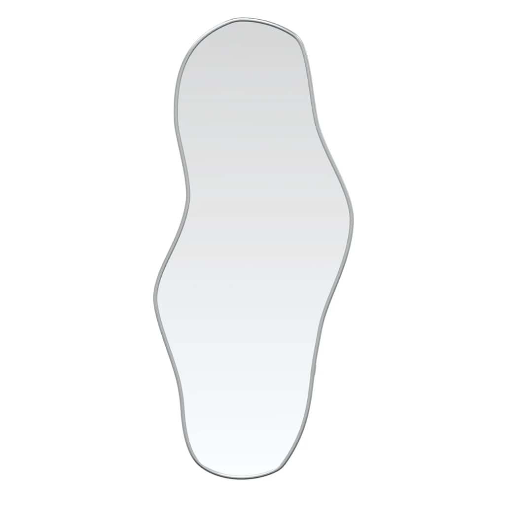 vidaXL Καθρέφτης Τοίχου Ασημί 80x35 εκ.