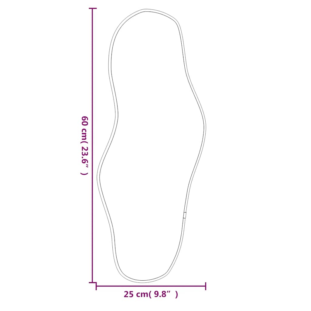 vidaXL Καθρέφτης Τοίχου Χρυσός 60x25 εκ.