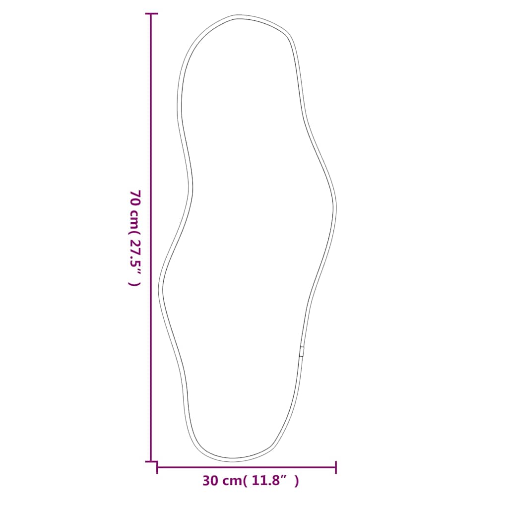 vidaXL Καθρέφτης Τοίχου Χρυσός 70x30 εκ.